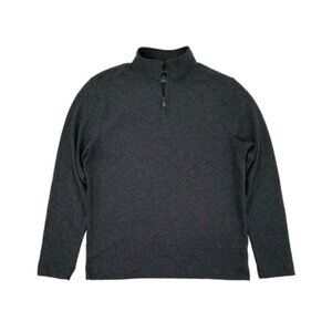 Van Heusen Men's Black Never Tuck Classic-Fit Quarter-Zip Pullover Sweatshirt XL